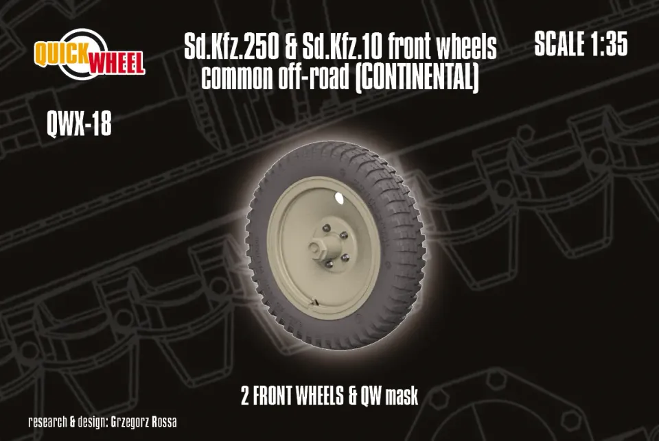 ROSSAGRAPH QuickWheel QWX-018 hjulset Sd.Kfz. 250 1/35