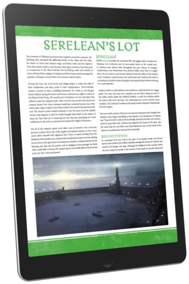 EN Publishing WOIN Serelean's Lot äventyr PDF vampyrer