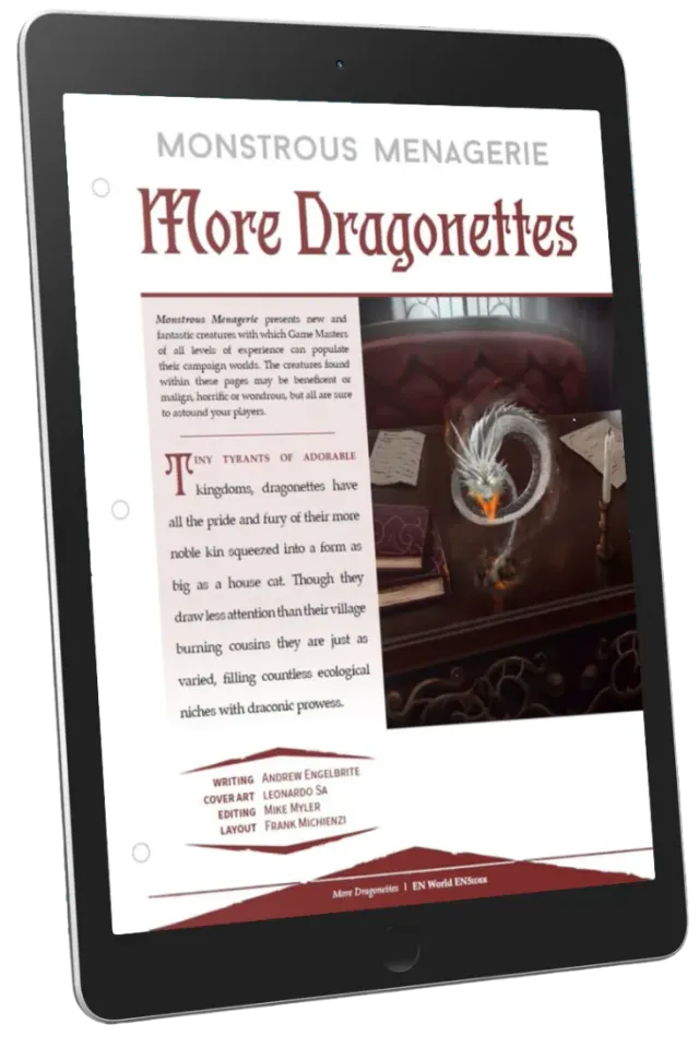EN Publishing More Dragonettes rollspel PDF drakar