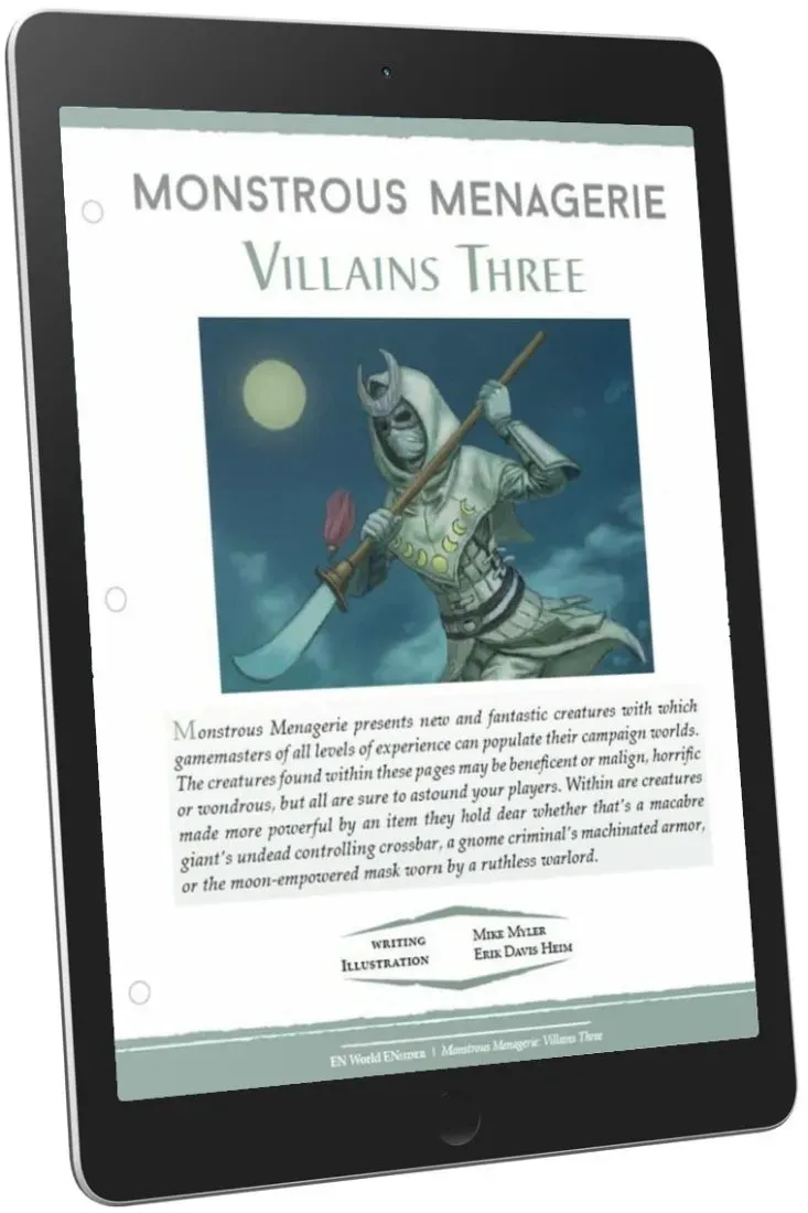 EN Publishing Monstrous Menagerie Villains Three monster rollspel PDF D&D