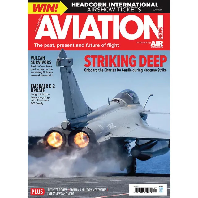 Aviation News juli 2026 tidning back issue Vulcan