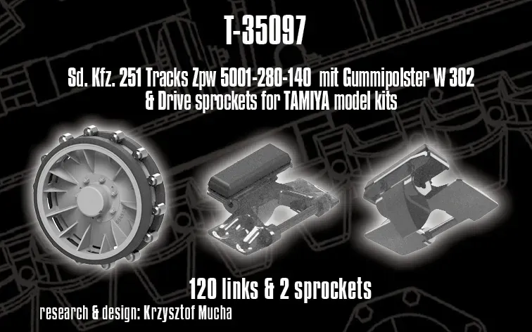 Rossagraph QuickTracks T-35097 larvband 1:35 SdKfz 251