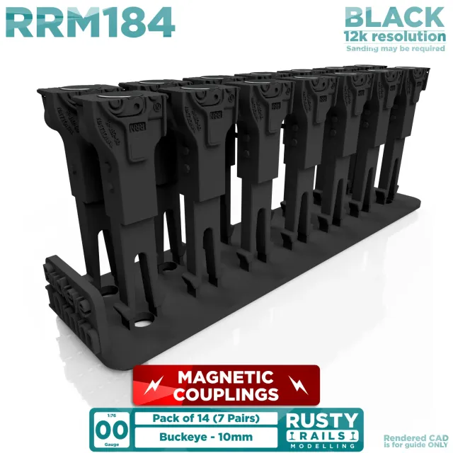 Rusty Rails Modelling magnetkoppling OO 10 mm 7-par