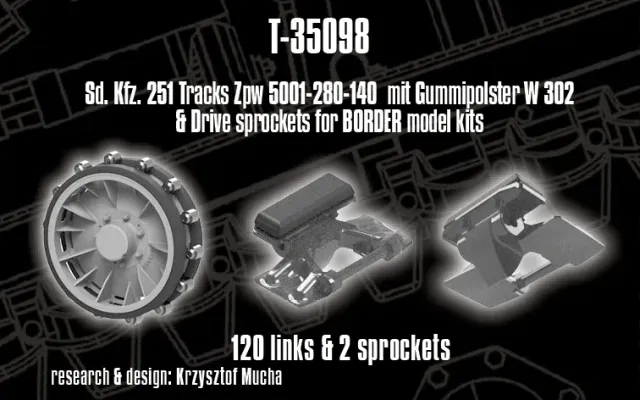 Rossagraph QuickTracks T-35098 larvband SdKfz 251 Border