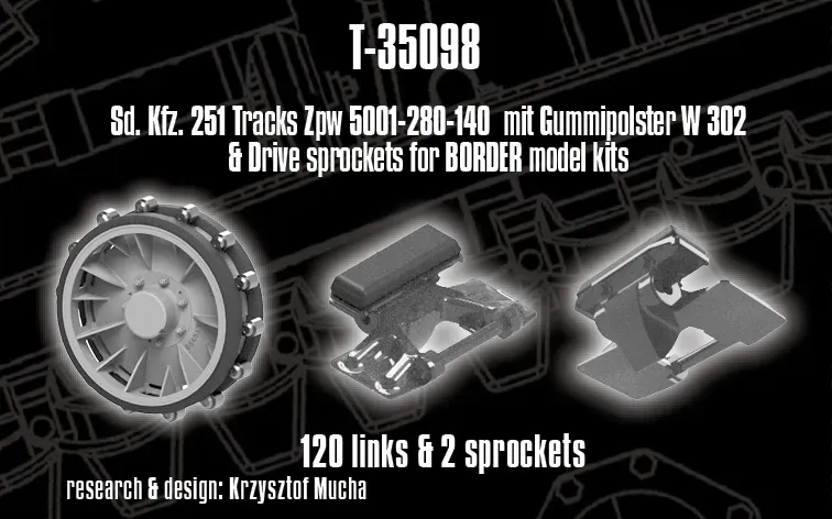 Rossagraph QuickTracks T-35098 larvband SdKfz 251 Border