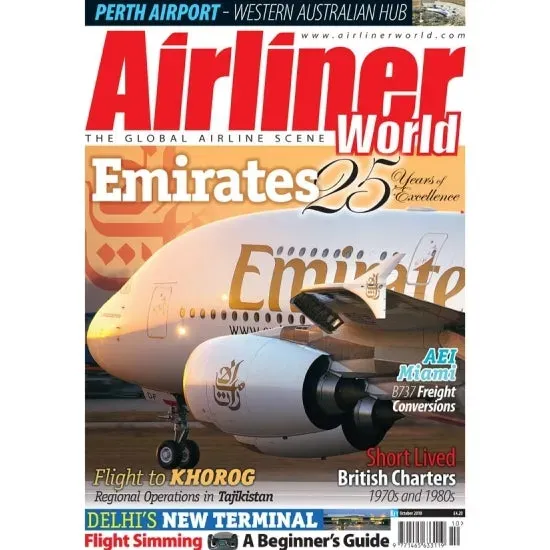 Airliner World oktober 2010 tidning civilt flyg