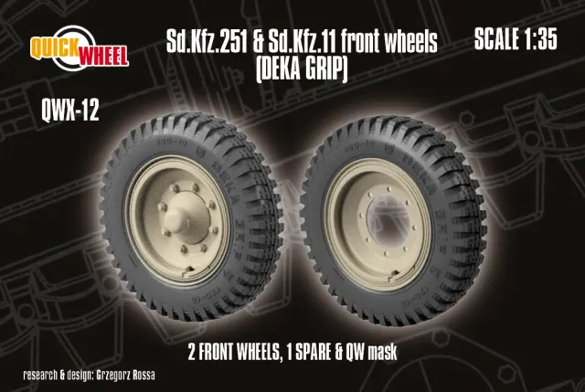 ROSSAGRAPH QuickWheel QWX-012 Sd.Kfz.251 hjul 1:35