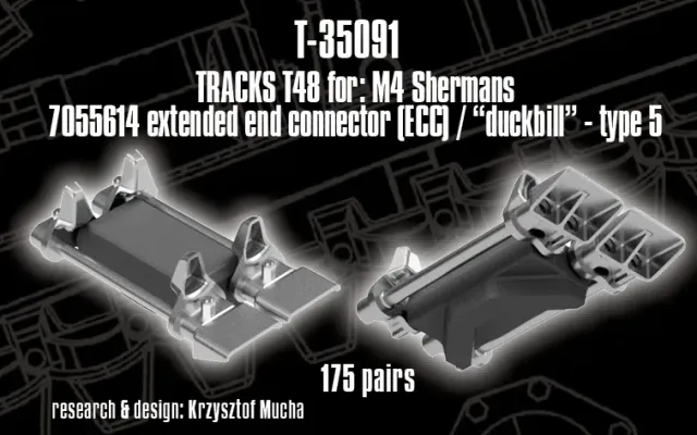 Rossagraph QuickTracks T-35091 T48 Sherman bandlänkar Duckbill
