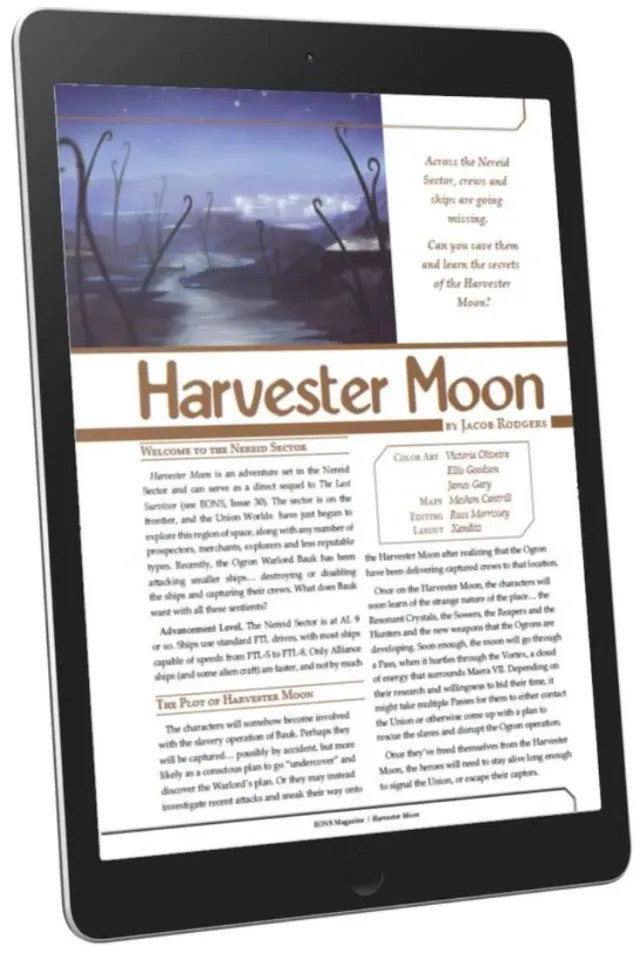 EN Publishing Harvester Moon äventyr PDF 15 sidor