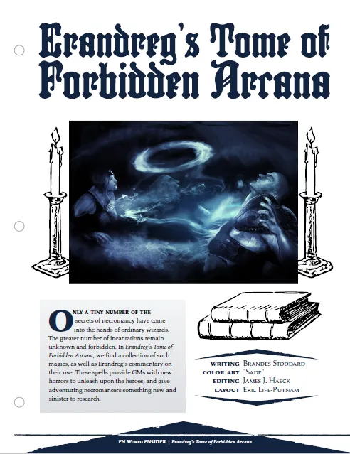EN Publishing Forbidden Arcana D&D 5e trollformler PDF 9 besvärjelser