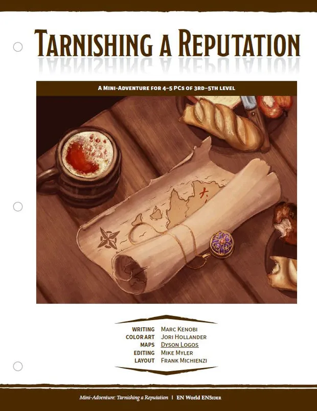 EN Publishing Tarnishing a Reputation äventyr PDF nivå 3–5