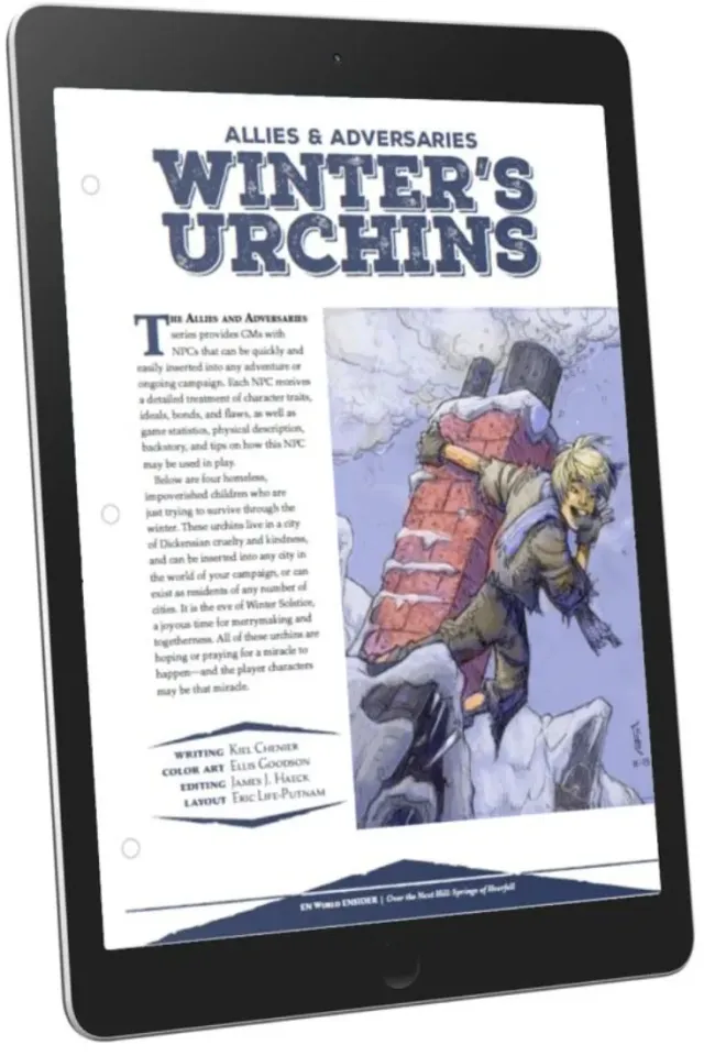 EN Publishing Winter's Urchins rollspel PDF NPC D&D 5e