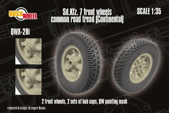 ROSSAGRAPH QuickWheel QWX-028i framhjul Sd.Kfz.7 1:35