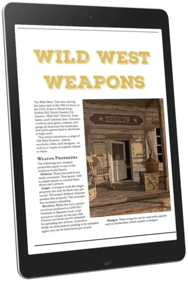 EN Publishing Wild West Weapons WOIN vapenbok PDF revolver
