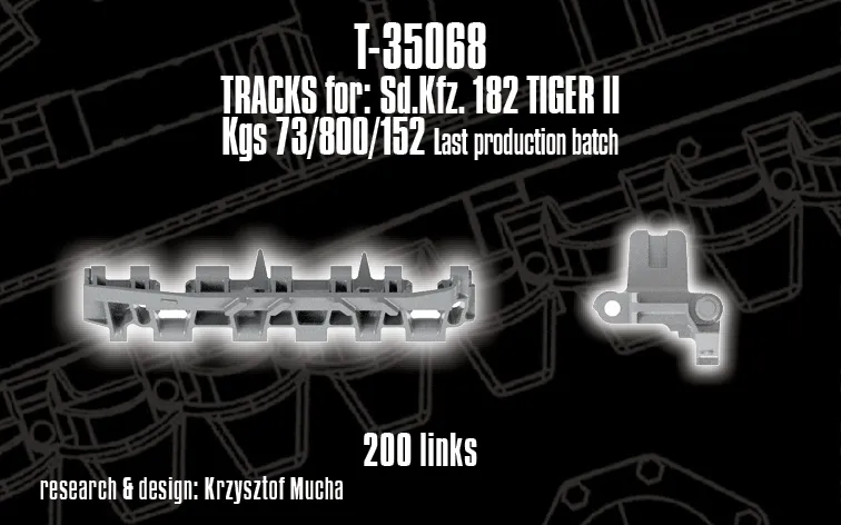Rossagraph QuickTracks T-35068 band King Tiger 1/35
