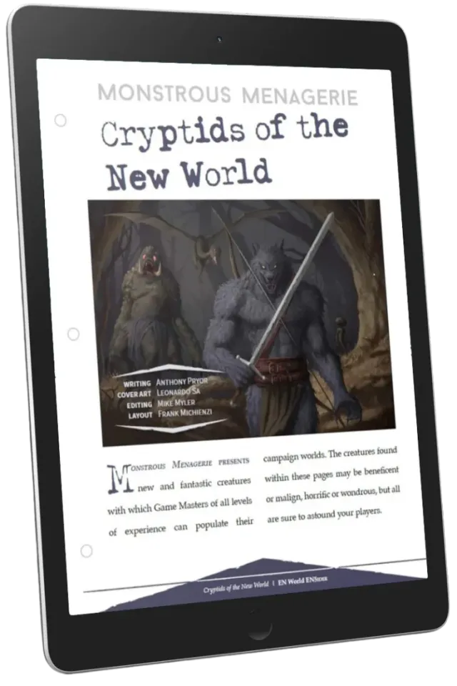 EN Publishing Monstrous Menagerie Cryptids rollspel PDF