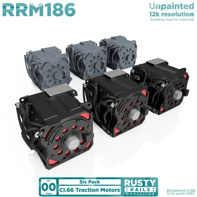 Rusty Rails Class 66 Traction Motors modelldetalj OO
