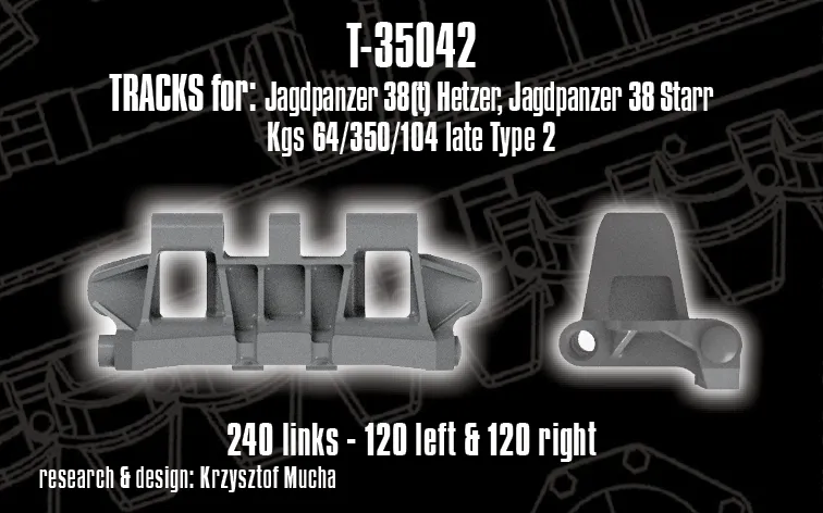 Rossagraph QuickTracks T-35042 band Hetzer sen typ 2 1:35