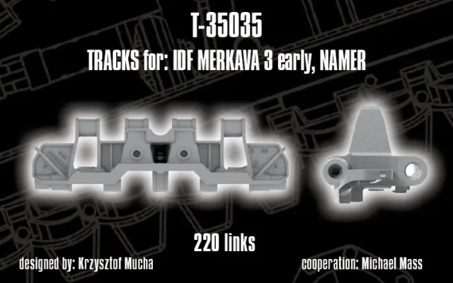 ROSSAGRAPH T-35035 larvband Merkava 3 Namer 1:35