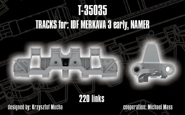 ROSSAGRAPH T-35035 larvband Merkava 3 Namer 1:35
