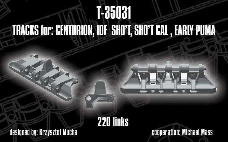 Rossagraph QuickTracks T-35031 larvband 1:35 Centurion 220 delar