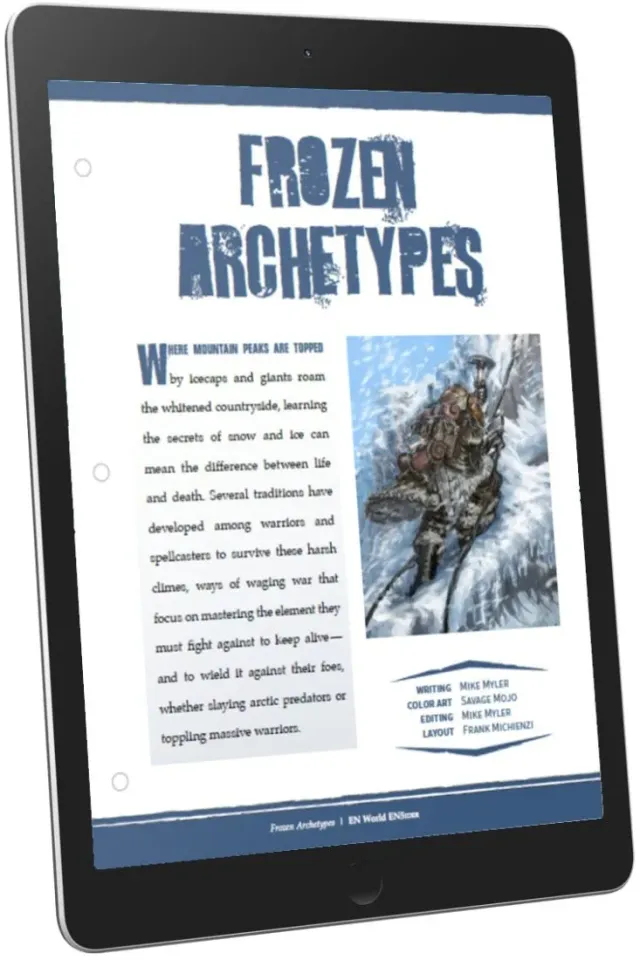 EN Publishing Frozen Archetypes rollspel PDF kyla