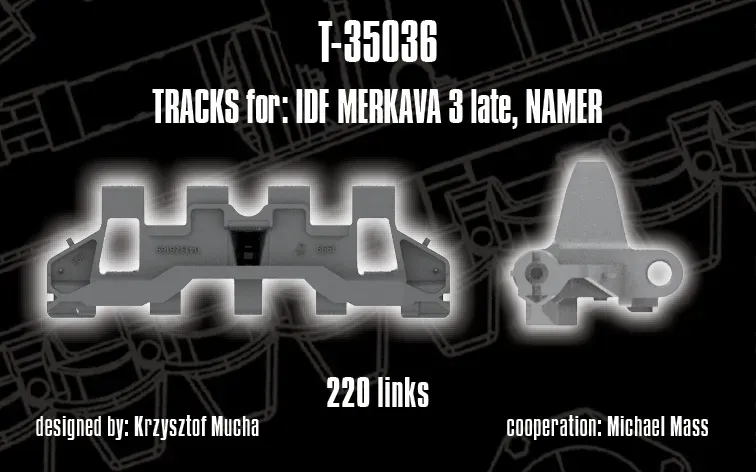 Rossagraph QuickTracks T-35036 larvband 1:35 Merkava 3 Namer