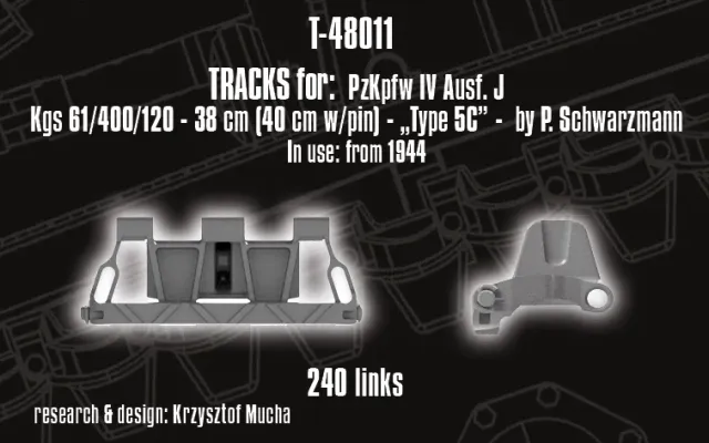 ROSSAGRAPH QuickTracks T-48011 larvband PzKpfw IV 1/48