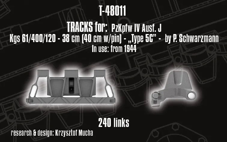 ROSSAGRAPH QuickTracks T-48011 larvband PzKpfw IV 1/48