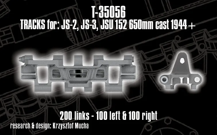 Rossagraph QuickTracks T-35056 larvband JS-2 650mm 1/35