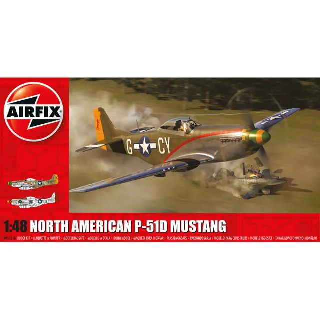 Airfix P-51D Mustang A05131A modellbyggsats 1:48 147 delar