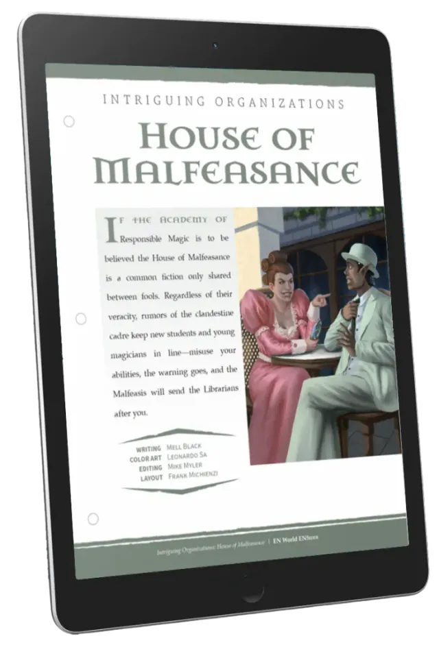EN Publishing House of Malfeasance rollspel PDF organisation D&D 5e