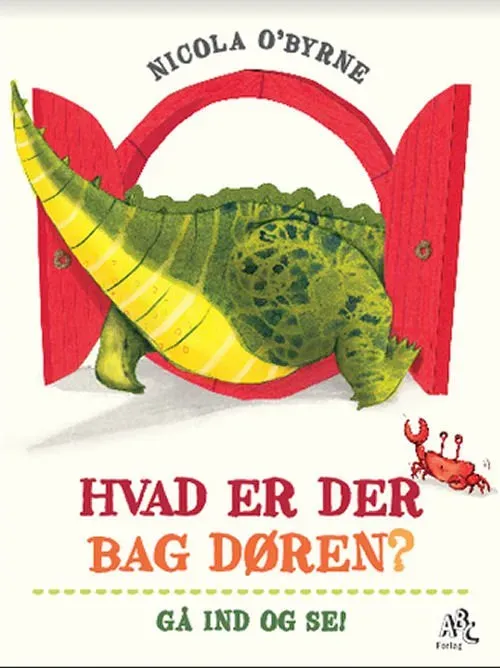 ABC Forlag Hvad er der bag døren barnbok tryckt bok på danska