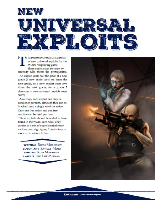 EN Publishing New Universal Exploits rollspel PDF WOIN