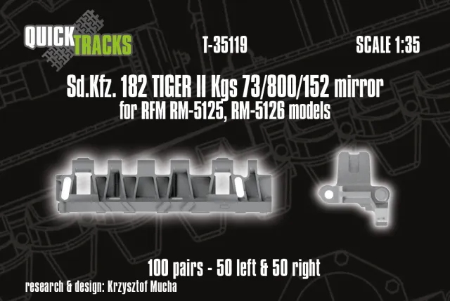 ROSSAGRAPH QuickTracks T-35119 larvband Tiger II RFM speglad