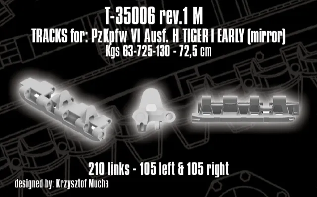 ROSSAGRAPH QuickTracks T-35006 bandlänkar 1:35 Tiger I