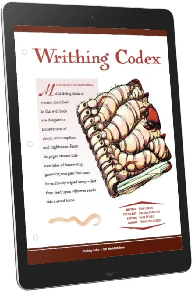 EN Publishing Writhing Codex rollspel PDF nekromanti
