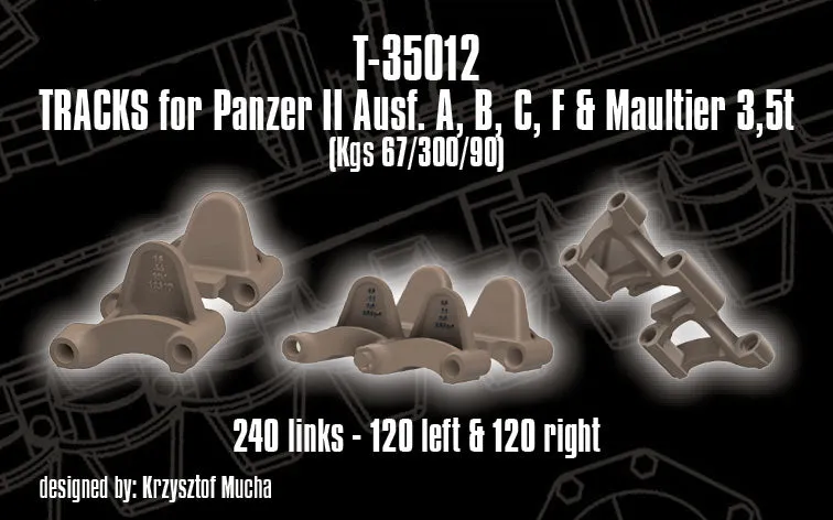 Rossagraph QuickTracks T-35012 larvband Panzer II 1/35