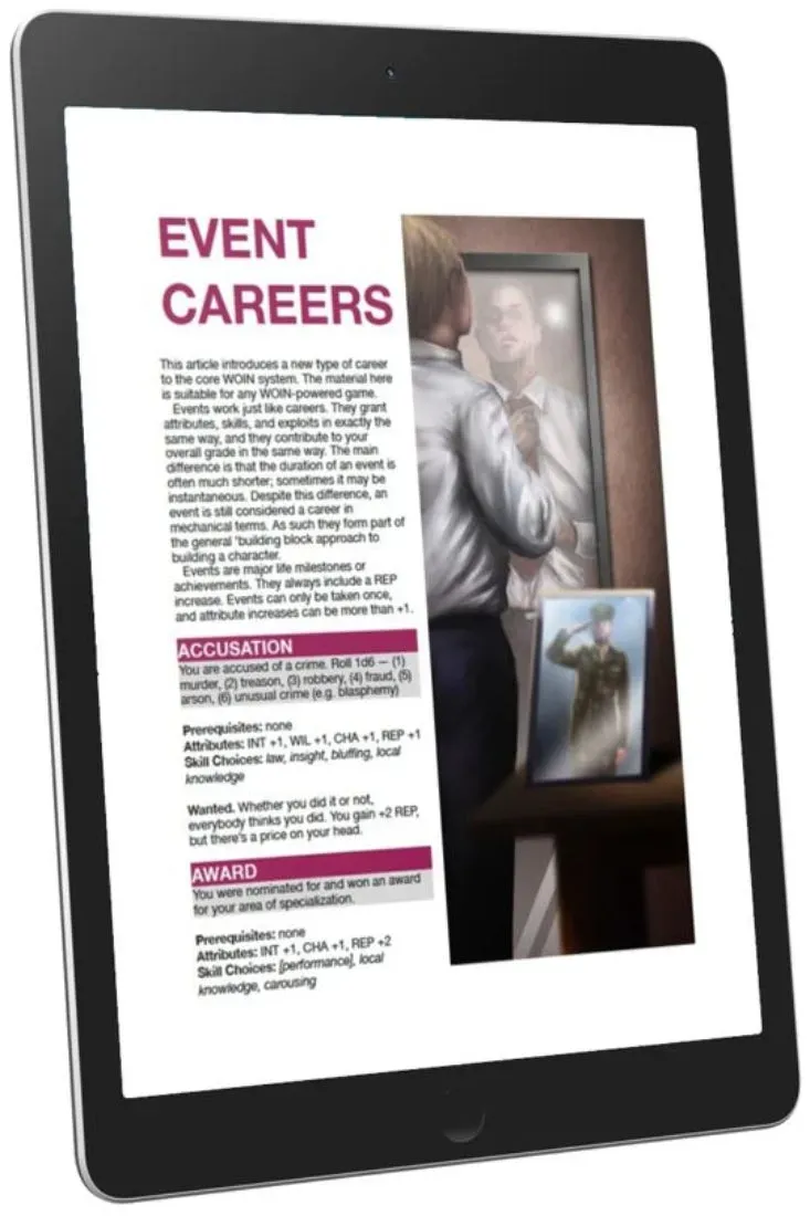 EN Publishing WOIN Event Careers rollspel PDF