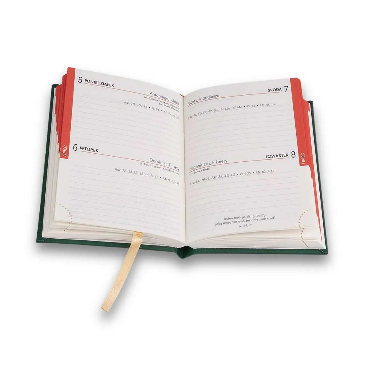 Sharon Standard B7 2027 fickkalender grön marmor