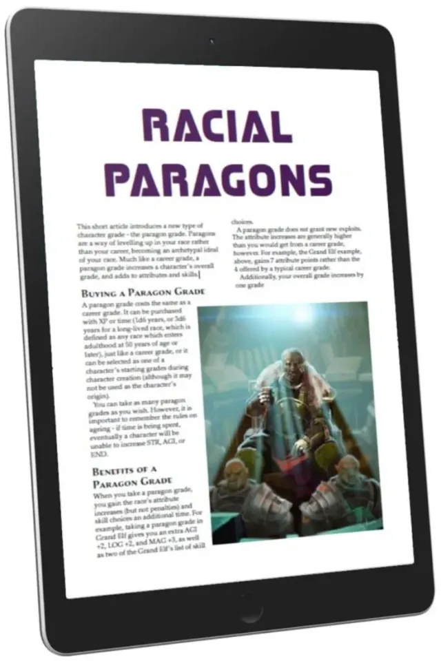 EN Publishing Racial Paragons rollspel PDF WOIN rasgrad