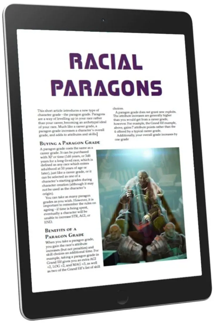 EN Publishing Racial Paragons rollspel PDF WOIN rasgrad