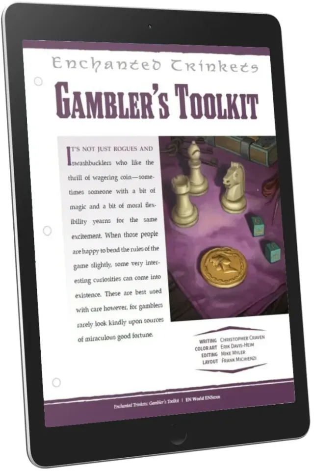 EN Publishing Enchanted Trinkets Gambler's Toolkit PDF 11 föremål