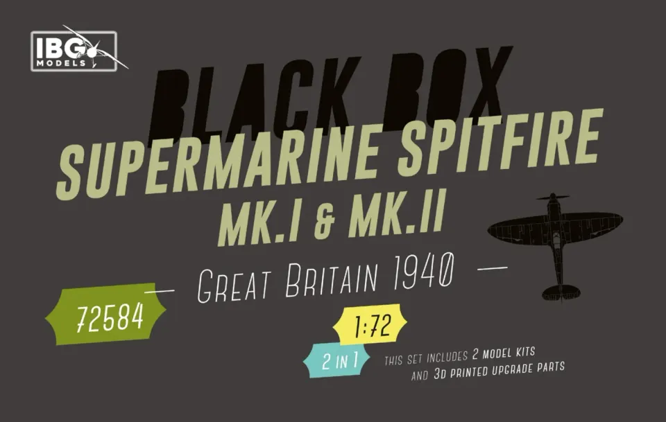 IBG 72584 byggsats Spitfire Mk.I & Mk.II Black Box 1:72