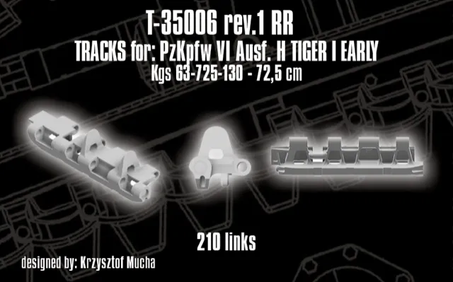 Rossagraph QuickTracks T-35006RR larvband 1:35 Tiger I höger