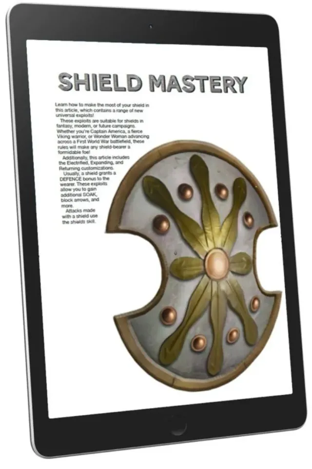EN Publishing Shield Mastery rollspel PDF sköldar