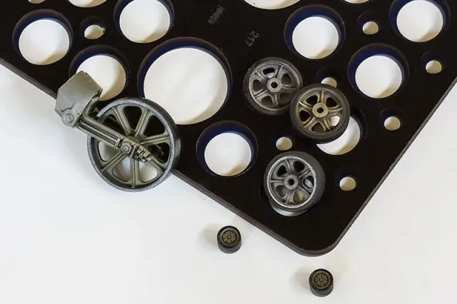 Rossagraph QuickWheel QW-217 M3 Stuart målningsmask Tamiya
