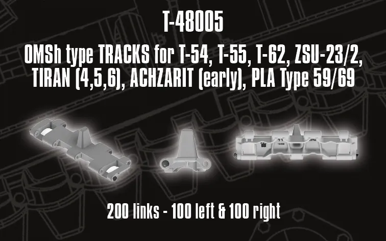 Rossagraph QuickTracks T-48005 band OMSh T-55 1:48