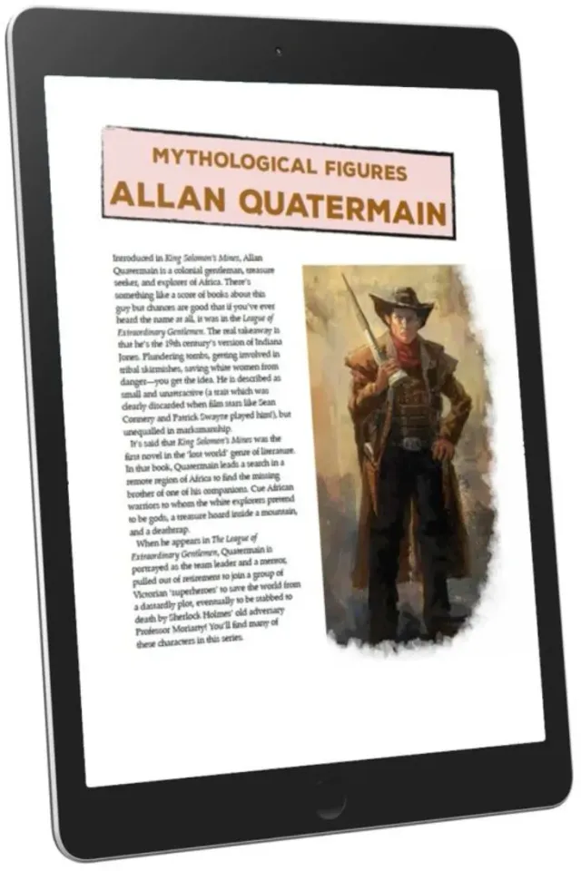 EN Publishing Mythological Figures Allan Quatermain rollspel pdf WOIN