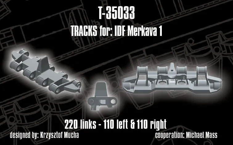 Rossagraph QuickTracks T-35033 band Merkava I 1:35